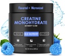크레아틴 Monohydrate – 5g 크레아틴 Monohydrate 분말 – 여성과 남성을위한 고급 크레아틴 – 대량 보충제 크레아틴 – 맛있는 과일 펀치 맛 – 10oz (40 서빙, 블루 라즈베리)