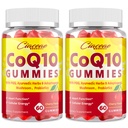 PQQ - 400 MG Coenzyme Q10 높은 Potency를 가진 CoQ10 Gummies는 심장, 뇌, 에너지, 면역성, 체리 풍미, 120 Vegan Gummies를 위한 아유르베디드 버섯 혼합 & Probiotics로, 강화했습니다