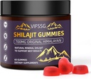 Shilajit Gummies, 설탕 자유로운 Gummies, 500 Mg Shilajit 순수한 Himalayan 유기, Shilajit 보충교재, Shilajit 수지, 에너지 지원을 위한 4 in-1 Complex를 가진 금 급료 성격 Shilajit, 60 Gummies
