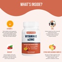 아연을 가진 비타민 C 1000mg, 로즈 엉덩이 및 감귤류 Bioflavonoids, 면역 지원 보충교재 산화 방지제 보호, 300의 캡슐
