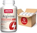 Jarrow 공식 Arginine 1000 mg의 규정식 보충교재, 지원 Nitric 산화물 생산, 지원 단백질 종합, 100개의 정제, 100 까지 일 공급 (12의 포장)
