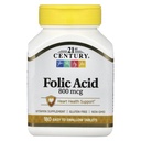 21st 세기 800 mcg Folic 산 정제, 분류, 180 조사