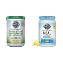 생명의 정원 슈퍼 그린 파우더 스무디 & 혼합, Probiotics & Digestive Enzymes for Digestive Health & Vegan Protein Powder - Raw Organic Meal Replacement Shakes - Vanilla - Pea Protein