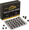 Shilajit 순수한 Himalay 수지 건조한 하락 정제 |Himalaya shilajit, Immune 지원, 순수한 자연적인 shilajit | 85+Trace 무기물 & 에너지, 순수한 Himalayan 수지 60 정제 (1 팩)를 위한 Fulvic 산