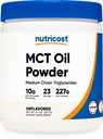 Nutricost 프리미엄 MCT 오일 분말 .5LBS - Keto, Ketosis 및 Ketogenic 다이어트에 가장 적합합니다 - Zero Net Carbs, Non-GMO 및 글루텐 무료