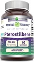 Amazing Formulas Pterostilbene Supplement | 서빙 당 100 Mg | 60 캡슐 | Non-GMO | 글루텐 프리 | 미국