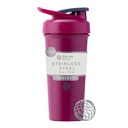 BlenderBottle Sport Sleek는 와이어 위스키, 25-Ounce, 라즈베리와 스테인레스 스틸 셰이커 병을 격리했습니다. Athletes & Fitness Enthusiasts, Easy Mixing, Slim easy to Hold, Keeps Drinks Cold, Lockable Lid