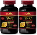 b12 비타민 5000 mcg - METHYLCOBALAMIN 비타민 B-12 5000 - 스포츠 영양 내구시간, 에너지 부스터, 50 이상 남성 에너지 보충, 비타민 b 12, 피부 지원 보충교재 - 2 병 120 탭