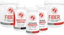 실버 페르 브랜드 60 일 소화 시스템 재부팅 키트 - Gut Health Maintenance &Support - Probiotic, 섬유 및 소화 효소 효소