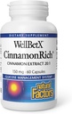 자연적인 요인 WellBetX CinnamonRich 추출물 150 mg의 60의 캡슐