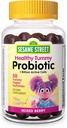 Webber Naturals Sesame Street 건강한 Tummy Probiotics for Kids, Gummy, 50 Gummies 당 1 억 활성 셀, Digestive Health, Gluten, Dairy, Peanut & Gelatin, Vegan의 무료