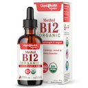 LIQUIDHEALTH USDA 유기 메틸 비타민 B12 Tart 버찌 주스를 가진 Methylcobalamin 액체 하락 - 부스트 에너지, 면역 지원, 개량 기억 & 농도 - 미국은, 비 GMO (2개 oz) 만들었습니다