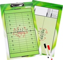 BETTERLINE 축구 코칭 보드 더블 - 미국 축구 코치를위한 드라이 엘리아스 클립 보드 - 2 Erasable Pens와 함께 제공됩니다