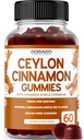Ceylon Cinnamon Gummies (60 카운트) Apple Cider Vinegar Cinnamon, Turmeric, Berberine & Ginseng for Digestion 전체 웰빙 지원 - Ceylon 보충제 - Vegan Safe & USA Made