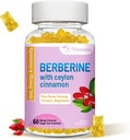 Ceylon Cinnamon Gummies, 높은 Potency Berberine HCI 보충교재, 면역력 지원, 60 Mango 맛있은 Gummies를 가진 Berberine