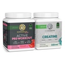 Sunwarrior Pre-Workout Powder Plant-Based & Vegan | 30개의 서빙, 수박 및 크레아틴 Monohydrate Powder | 난초, 60개의 서빙