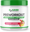 베타 알라닌, 크레아틴 Monohydrate, BCAA, L Citrulline, L Arginine 및 카페인과 사전 운동 분말 - 딸기 레몬 맛 - 25 서빙