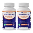 Vitamatic Serrapeptase 240,000 SPU 서빙, 120 Delayed 출시 캡슐 - Enteric 코팅 - 미국 (120 개)에서 만든 비 GMO-