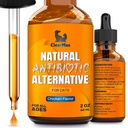 Cough & Allergies에 도움이되는 Cat Antibiotics – UTI와 Digestive Moments와 함께 고양이를위한 항생제 – HIPS & Joint Support – Attractive Chicken Taste – 2 Oz Bottle