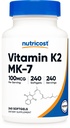 Nutricost 비타민 K2 MK-7 100 mcg, 240 Softgels - 글루텐 무료 및 비 GMO MK7
