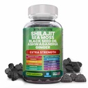 Irish Sea Moss Black Seed Oil Ashwagandha Ginger Elderberry Vitamin D3 Chlorophyll Turmeric Bladderwrack Advanced Strength Formula Resin Shilajit for Men & Women