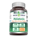 놀라운 수식 멜라토닌 빠른 용해 보충 | 감귤류 맛 | 12 Mg Per 서빙 | 180 정제 | Non-GMO | 글루텐 프리 | 미국