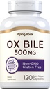 Piping Rock Ox Bile Supplement 500mg | 120 캡슐 | 소화 효소 | 비 GMO, 글루텐 무료