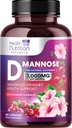 D-Mannose Supplement 1,350mg - Cranberry, Hibiscus & Dandelion - 여성 및 남성을위한 자연적인 Urinary Tract & Bladder 지원 - Flush & Cleanse Impurities - Non-GMO, Vegan - 180 캡슐