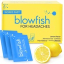 두통을 위한 Blowfish | 새로운 최대 힘 Effervescent 공식 치료 두통 빠른 (1 팩)