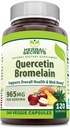 허브 시크릿 케르세틴 800mg Bromelain 165mg, Veggie 캡슐 보충 | 비 GMO | 글루텐 무료 | 미국에서 제작 (965 mg, 240, 카운트)