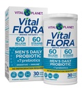 Vital Planet - 남성을위한 바이탈 Flora Probiotics, 60 억 CFU, 60 디버스 스트라인, 7 유기 Prebiotics, 면역 지원을위한 남성 일일 유통 안정 Probiotics, 가스 구호, 소화 건강 30 캡슐