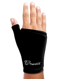 TheraICE Wrist Ice Pack Wrap Thumb Brace for one Hand for Hot & Cold Therapy - Injuries, Carpal Tunnel, Arthritis, De Quervain's Tenosynovitis에 대한 재사용 가능한 소프트 젤 장갑 - 대부분의 여성 적합 - S/M