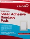 LEADER Sheer 접착제 붕대 패드, 피부, 고 흡수성 Non-Stick 패드, 응급 처치 및 부상 보호를위한 팩, Band-Aid와 비교, 모든 크기 3/4" x 4", 100 ct.