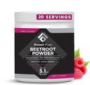 Fossil Fuel Organic Beet Root Powder, Nitric 산화물, 순환, 에너지, 심장 건강 지원 - Beetroot Premium Superfood Beets Powder Dietary Nitrates, Non-GMO, Vegan-Friendly, Berry (20 서빙)
