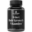 11-in-1 Vegan Hair Growth Vitamins for Thinning & Brittle Hair – 5000mcg Biotin, Pumpkin Seed, 아연과 고급 비타민 복합체. 여성 및 남성을위한 더 두꺼운, Healthier-Looking Scalp 지원