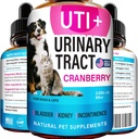 고양이 & 개 UTI 치료 - 애완 동물을위한 UTI 의학 및 Urinary Tract 감염 치료 - Kidney Support - 개 Incontinence를위한 방광 제어 - 고양이 UTI Remedy - 크랜베리 보충 - 미국 Made - 2fl.oz