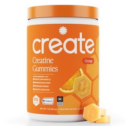 Men & Women, Boost Focus, Strength, Endurance, Anti-Melting Formula, Vegan, Gluten-Free, Non-GMO, 1.5g of Creatine for Gummy (Orange, 90 ct)에 대한 Creatine Monohydrate Gummies 생성