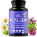 수면 보조 지원 보충교재 - 마그네슘, Valerian, Chamomile, Apigenin을 가진 Melatonin 자유로운 공식은, 휴식과 휴식, Grogginess 잠자는 알약을 돕습니다