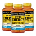 MASON NATURAL Super Energy, Guarana, Panax Ginseng & Kola Nut로 제작 된 Optimal Performance & Energy, 90 Day Supply, 60 Tablets (Pack of 3)