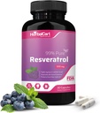 Pure Resveratrol 500mg - 산화 방지제, 건강한 시효 및 심장 건강 지원