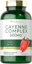 Carlyle Cayenne Pepper 캡슐 600mg | 350 알약 | 비 GMO, 글루텐 프리 보충