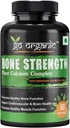 Eleven Zone Bone Strength - 식물 기반 칼슘, 마그네슘, 아연, 비타민 D3, VIT B12, K2 - GMO, 콩, 글루텐 무료 성분 - 뼈 건강을위한 전체 식품 보충 - 60 Vegan 친절한 캡슐