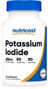 Nutricost 칼륨 Iodide (KI), 90 캡슐, 65mg 칼륨 Iodide, 채식, 비 GMO 및 글루텐 무료
