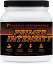Primed Intensity Pre-Workout Supplement - 모든 자연 - 베타 알라닌, 카페인, 크레아틴, Citrulline, NO 부스터 (24 서빙) (라즈베리 레몬)