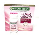 Nature's Bounty Hair Growth Supplement, 1 Per Day, 임상적으로 Biotin, Silicon & Arginine, 90 캡슐과 함께 더 두꺼운, Fuller Hair를 지원하기 위해 쇼