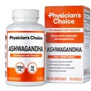 Physician's CHOICE Ashwagandha 보충 - Bioavailable 유기 Ashwagandha 뿌리 분말의 1950mg - 까만 고추 추출물, 긴장 지원, 계류 지원 보충교재, 90의 Veggie Ashwagandha 캡슐