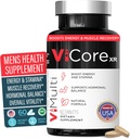 ViCore Premium Men’s Herbal Supplement – Tongkat Ali (Longjack), Maca Root, Panax Ginseng, 아연 및 L 아르기닌 – 에너지, 체력, 면역 건강 및 남성 웰빙 지원 – 60 캡슐