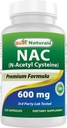 최고의 자연 NAC - N 아세틸 Cysteine 600 mg 120 캡슐 - n 아세틸 cysteine - 강력한 항 산화