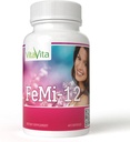 FeMi-12의 도움은 여자의 매달 기간 불편을 완화하고 & 지원 정상 정신 (60의 캡슐)를 지원합니다