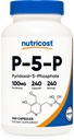 영양소 P5P 비타민 B6 보충 100mg, 240 캡슐 (Pyridoxal-5-Phosphate) - 채식 친화적 인, 비 GMO, 글루텐 무료